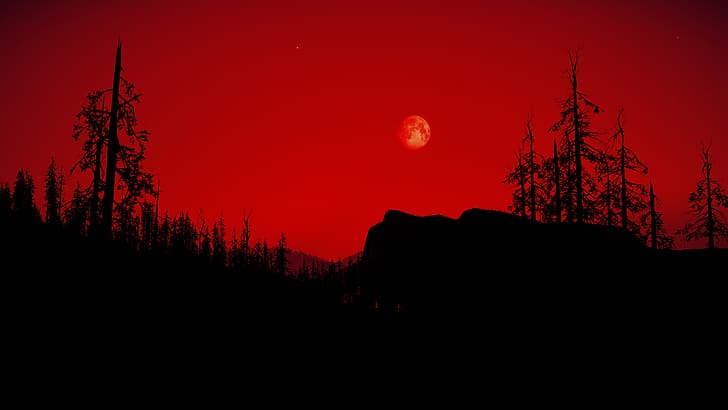 Far Cry New Dawn, reshade, red sky, landscape, HD wallpaper