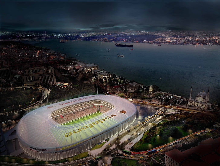 Vodafone football stadium, Vodafone Arena, Besiktas J.K., soccer pitches, HD wallpaper
