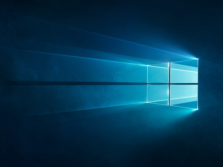 Windows 10, Windows logo, Blue HD wallpaper