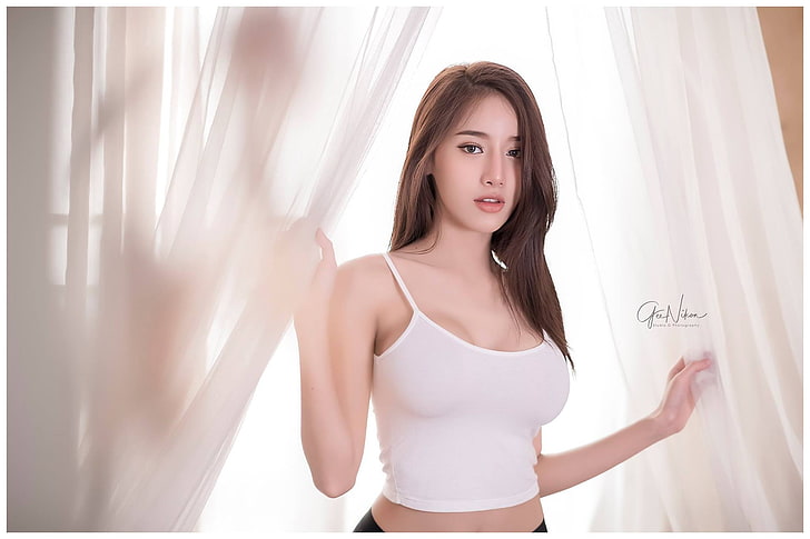Pichana Yoosuk, model, Asian, Thai, Cup-E, brunette, women, HD wallpaper