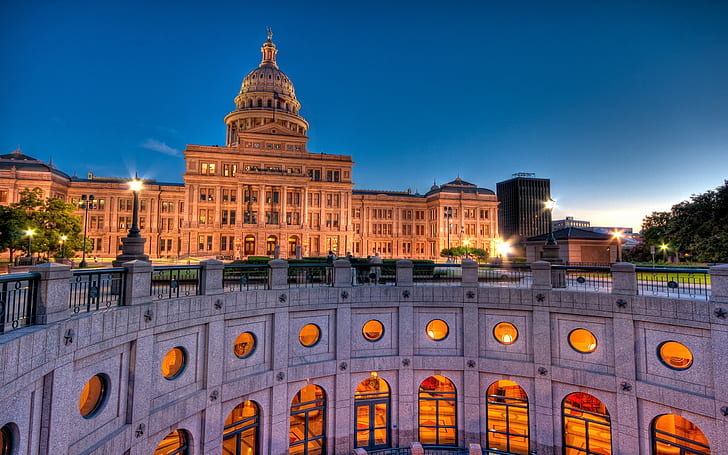 building, HDR, texas state capitol, USA, Austin (Texas), HD wallpaper