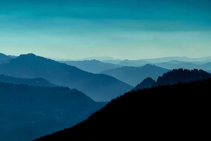 birds-eye view of Great Smoky Mountains, Washington, USA, 4K
