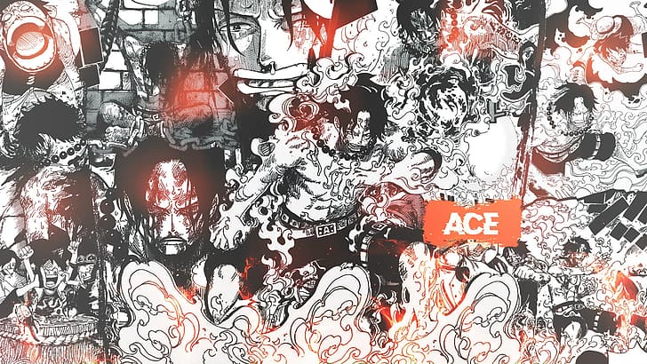 One Piece, Portgas D. Ace, fire, HD wallpaper
