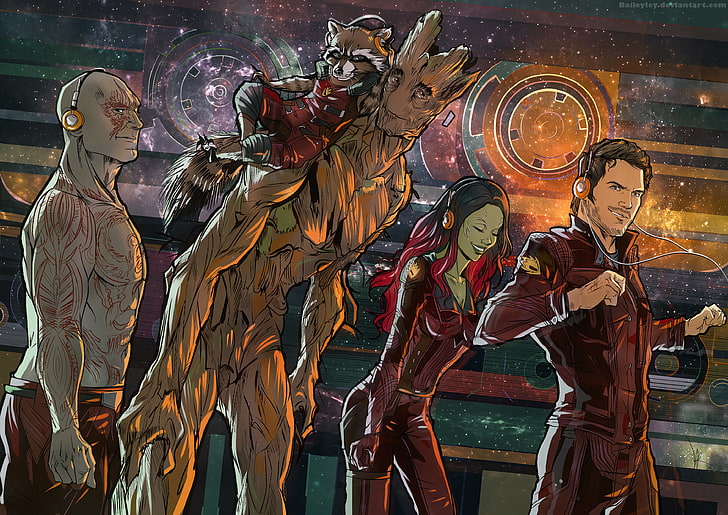 Guardians of the Galaxy characters illustration, Rocket, raccoon, HD wallpaper