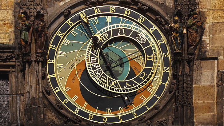 multicolored Roman chronograph watch wallpaper, architecture