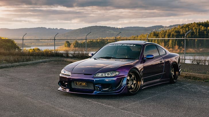 Nissan Silvia S15, Japanese cars, JDM, sports car, purple cars HD wallpaper