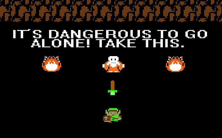 its dangerous to go alone take this game, video games, The Legend of Zelda, HD wallpaper