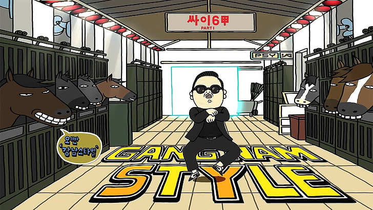 Gangnam Style poster, psy, asian, korea, music, vector, illustration, HD wallpaper