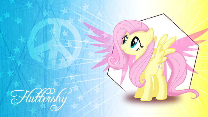 Fluttershy, fluttershy my little pony illustration, cartoons, HD wallpaper