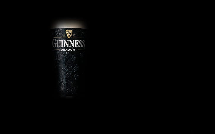 Guinness Beer, guinness draught bottle, drink, background, glass, HD wallpaper