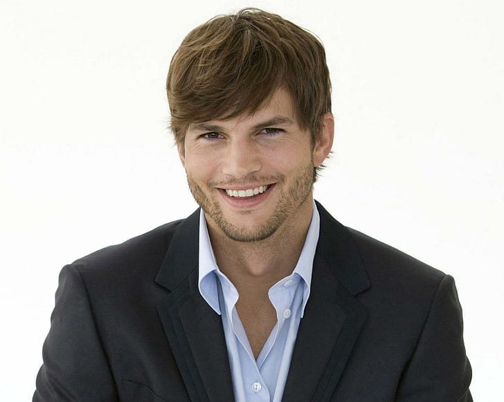 ashton kutcher smiling face, actor, producer, model, investor