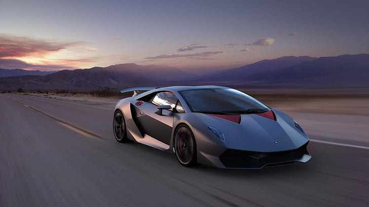 Mountains, Lamborghini, Speed, Landscape, Supercar, Elemento, HD wallpaper