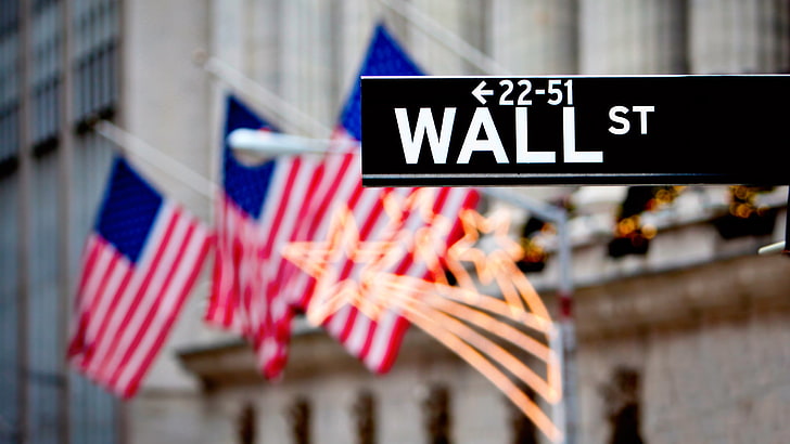 Wall ST signage, city, the city, lights, country, street, money, HD wallpaper
