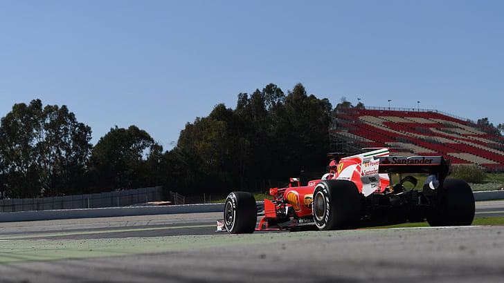 Ferrari F1, Formula 1, car, race cars, red cars, vehicle, HD wallpaper