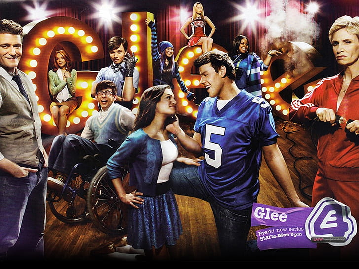 Hd Wallpaper Cast Finn Glee Cast Entertainment Tv Series Hd Art Rachel Sue Wallpaper Flare