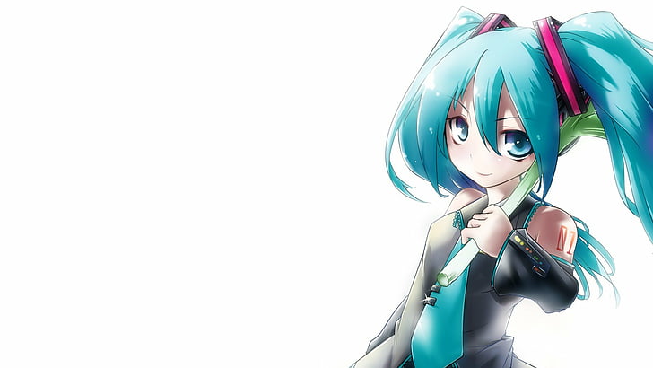 2560x800px | free download | HD wallpaper: anime, background, girls,  hatsune, miku, simple, vocaloid | Wallpaper Flare