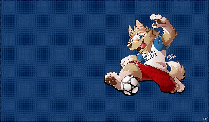The ball, Football, Russia, 2018, FIFA, World Cup 2018, Mascot, HD wallpaper