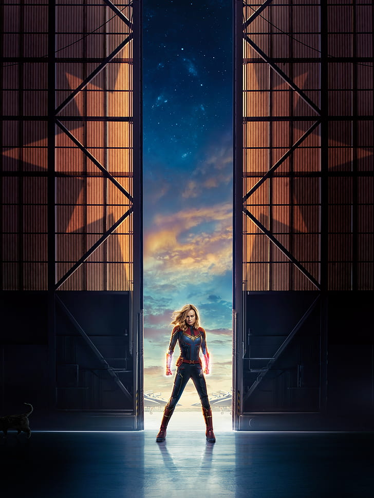 Captain Marvel, Marvel Cinematic Universe, Brie Larson, portrait display