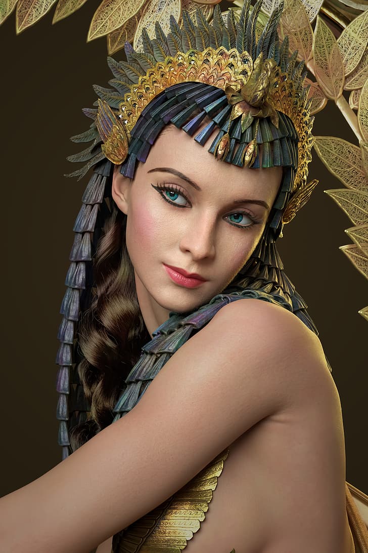 Cleopatra fairy zhang pisici fantasy girl cat egypt queen HD  wallpaper  Pxfuel