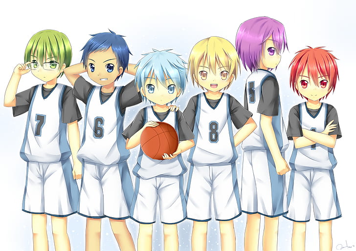 Anime, Kuroko's Basketball, Atsushi Murasakibara, Daiki Aomine, HD wallpaper