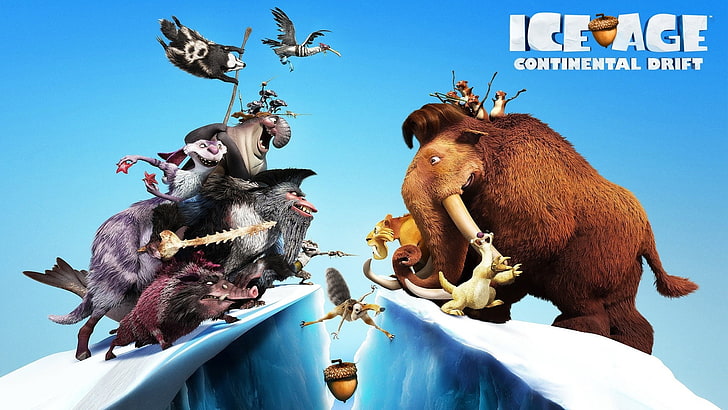 movies, Ice Age, Ice Age: Continental Drift, animated movies, HD wallpaper