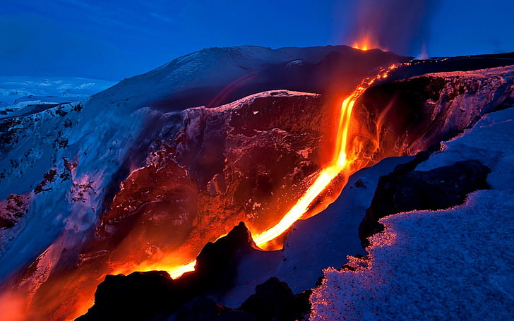 Volcanic eruption magma HD photography wallpaper 0.., lava mountain wallpaper