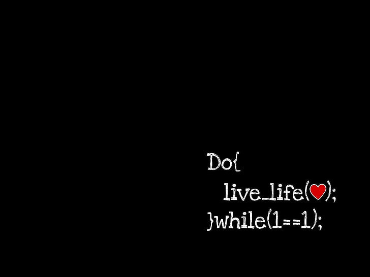Do While Loop For Life, Do Live life while text, Art And Creative, HD wallpaper