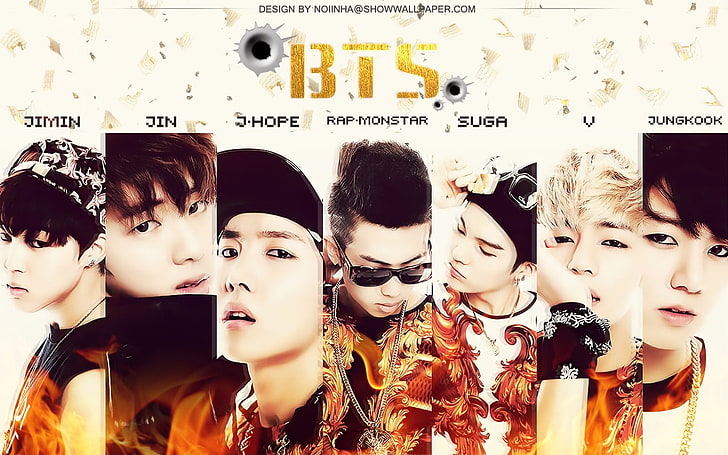 HD wallpaper: BTS poster, K-pop, V bts