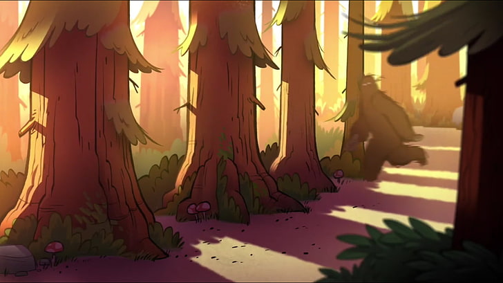 Gravity Falls, sunlight, nature, plant, shadow, real people, HD wallpaper
