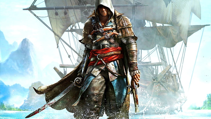 Assassin's Creed wallpaper, Assassin's Creed: Black Flag, video games, HD wallpaper