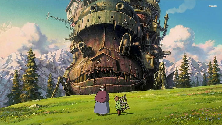 Brown ship digital wallpaper anime Studio Ghibli Howls Moving Castle HD  wallpaper  Wallpaper Flare