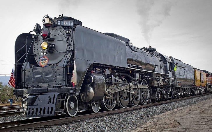 train, steam locomotive, vehicle, transport, mode of transportation, HD wallpaper