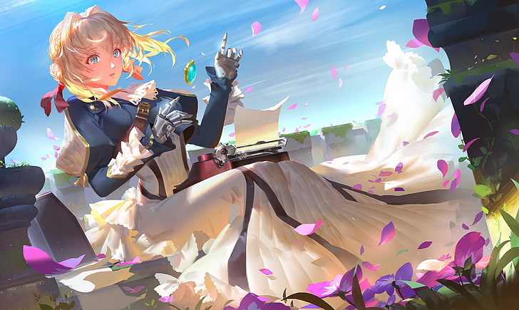 Violet Evergarden (anime), anime girls, women, one person, young women