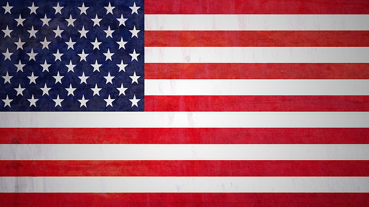USA, flag, American flag, patriotism, striped, red, star shape, HD wallpaper