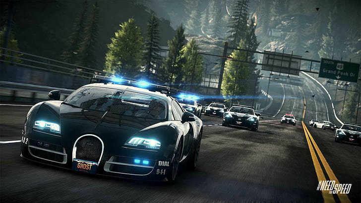 Need for Speed Rivals Bugatti Cop Car, HD wallpaper