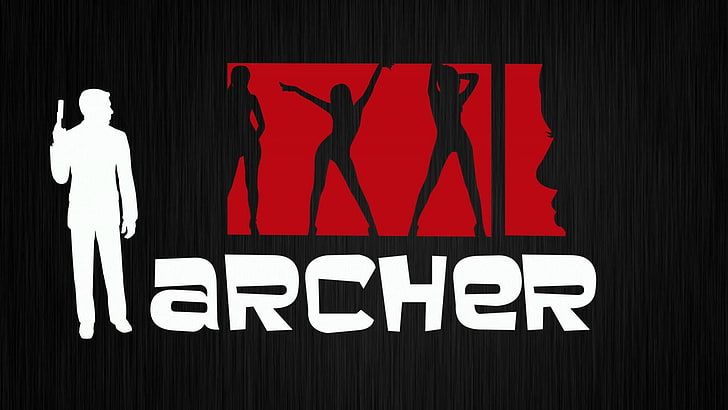 Archer (TV show), text, western script, communication, red