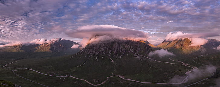 top view photography of mountains during day time, Scotland, West Highlands
