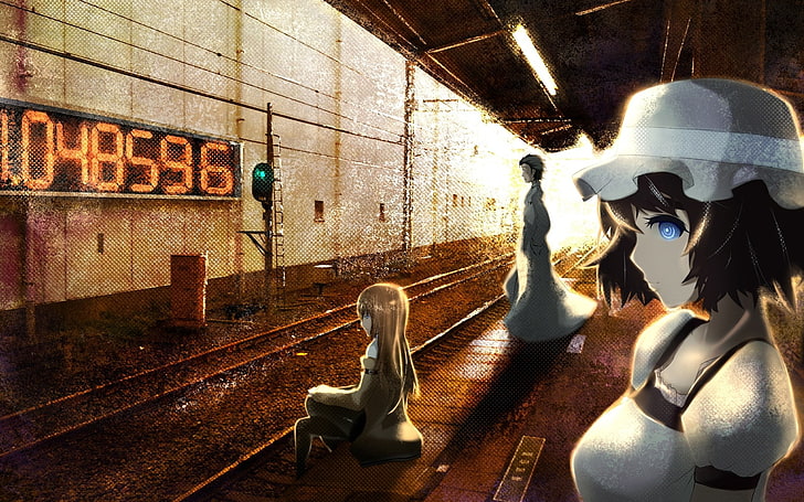 Steins;Gate, anime, Okabe Rintarou, Shiina Mayuri, Makise Kurisu, HD wallpaper
