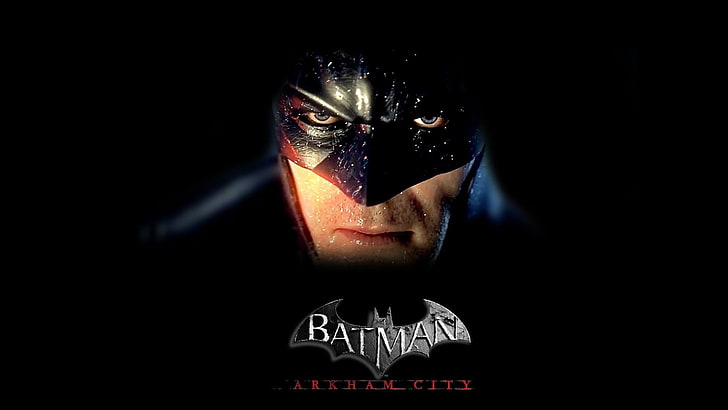 HD wallpaper: Batman arkham city, Face, Look, Eyes, Mask, Game, Name, black  background | Wallpaper Flare