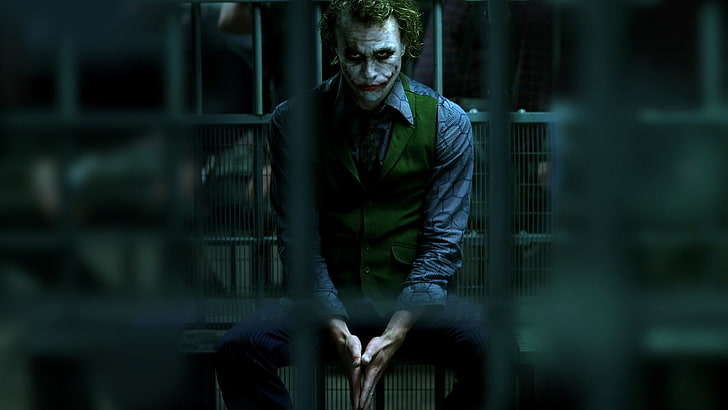 The Joker photo, Batman, the dark knight, prison, men, people, HD wallpaper