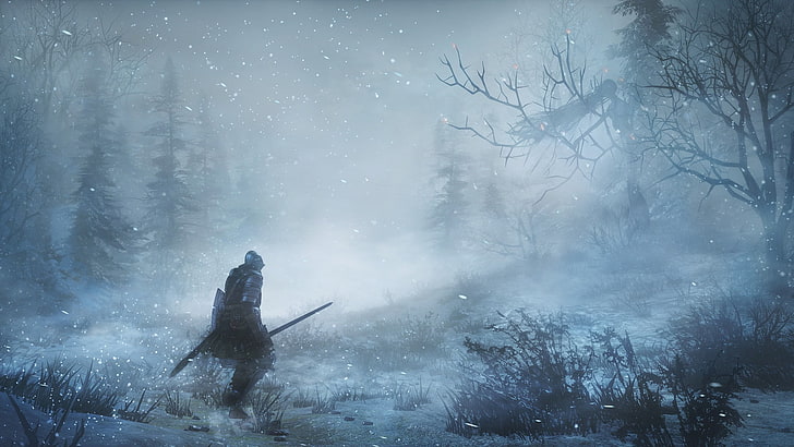 knight digital wallpaper, Dark Souls III, video games, sword