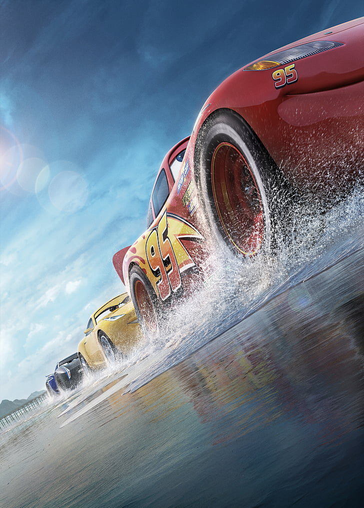 Lightning McQueen screensaver, Cars 3, Animation, Pixar, 4K