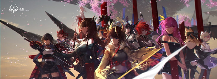 Pixiv Fantasia, swd3e2, anime girls, original characters, group of people