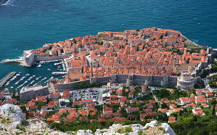 Dubrovnik Croatia, city, coast, sea, HD wallpaper