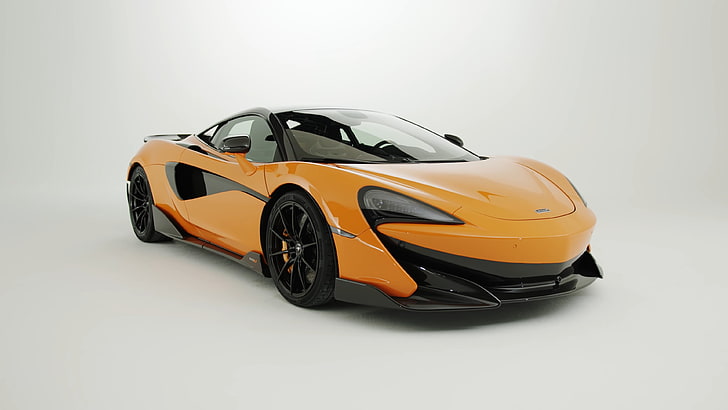 McLaren 600LT, orange, black, supercars, luxury, expensive, HD wallpaper