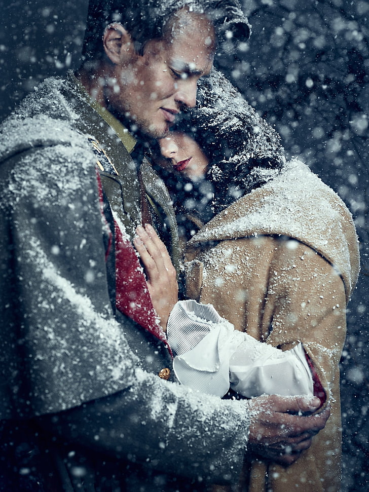 couple, love, men, women, 500px, Martin Strauss, snow, winter, HD wallpaper