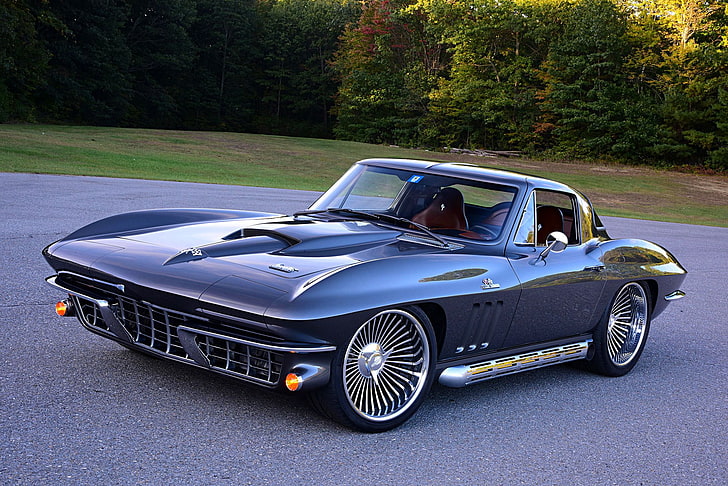 1966, auto, automobile, car, chevrolet, corvette, custom, hot, HD wallpaper