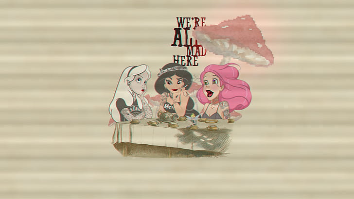 Were All Mad Here TShirt  FiveFingerTees