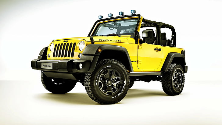 HD wallpaper: Jeep, Jeep Wrangler, 4X4, Car, Jeep Wrangler Rubicon, Yellow  Car | Wallpaper Flare