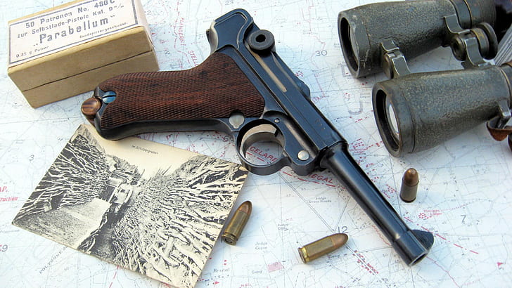 Luger P08, gun, pistol, World War I